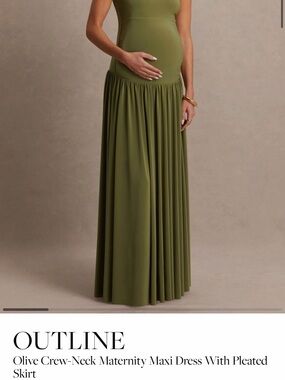 Club L London Olive Maternity Maxi Skirt